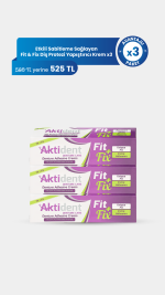Fit & Fix Diş Protezi Yapıştırıcı Krem x3